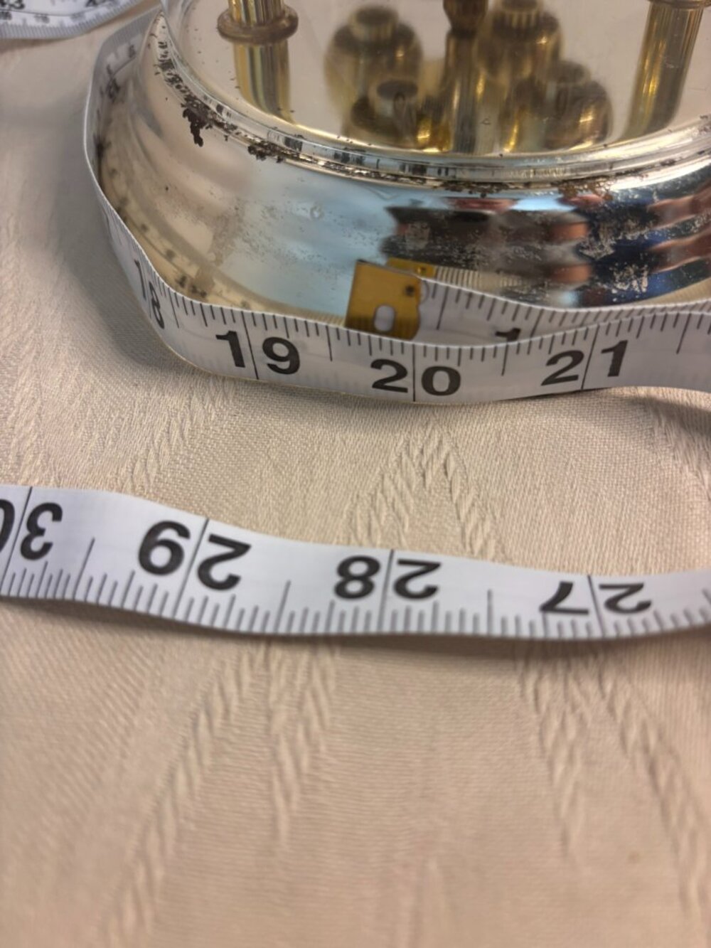 VTG Concordia Quartz Rotating Pendulum Anniversary Dome Clock w/Gold Tone Base - Picture 11 of 12